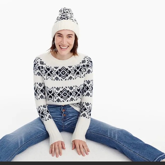 J. Crew Fair Isle Sweater Medium NWT - Picture 3 of 7